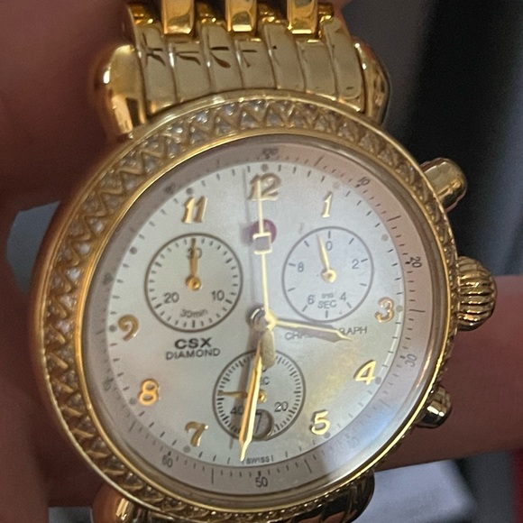 Michele CSX gold with diamonds in the bezel - Picture 3 of 16
